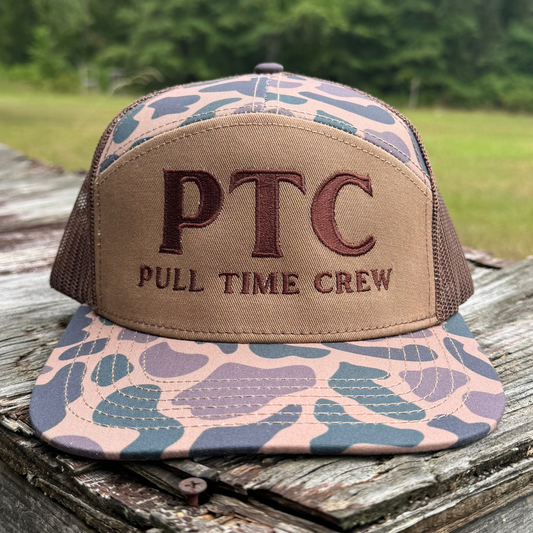 Pull Time™ Crew Hat | PTC Chocolate Delta