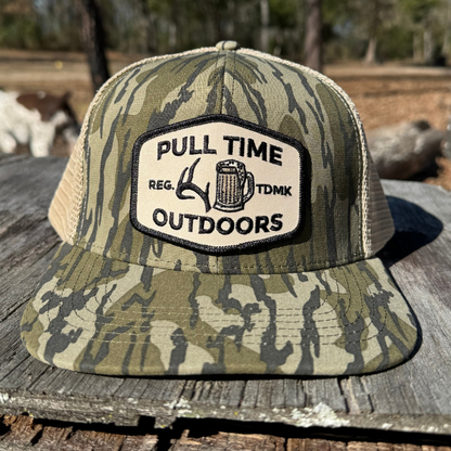 Pull Time™ Patch Hat Mesh Back | Pull Time Outdoors | Mossy Oak Bottomland