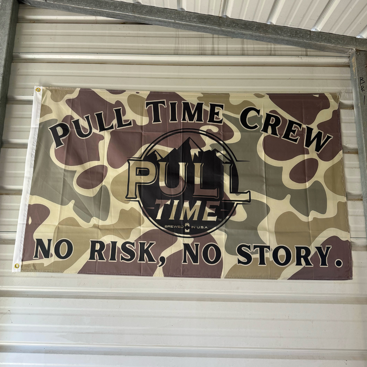 Pull Time Crew Flag | No Risk, No Story.